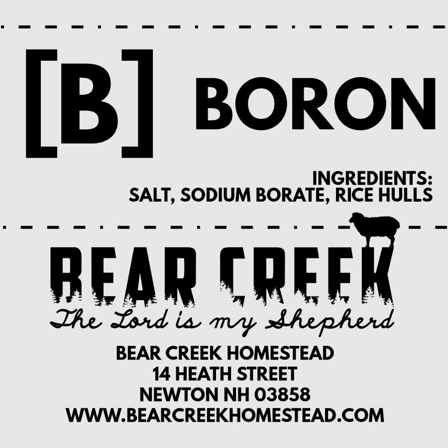 Loose mineral label for sheep, goat, cattle, cow, swine. Boron for feeding free choice to livestock.