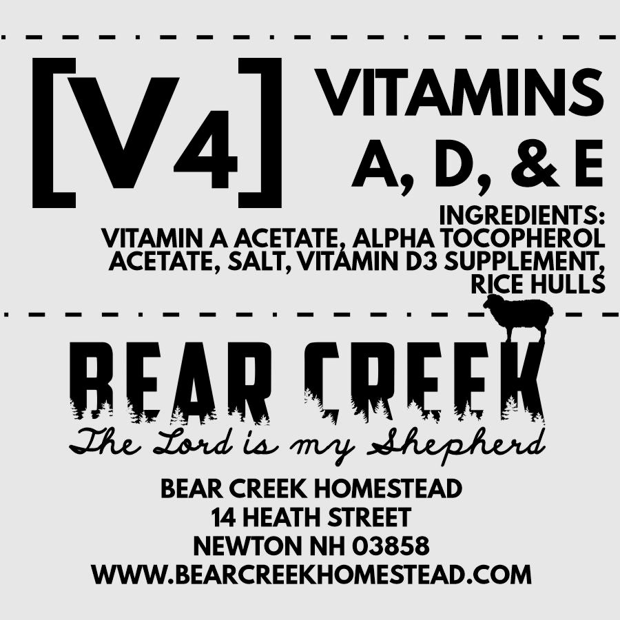 Loose mineral label for sheep, goat, cattle, cow, swine. Vitamin A, vitamin D, vitamin E