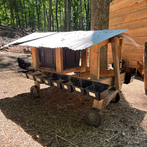 mobile mineral buffet cart for livestock